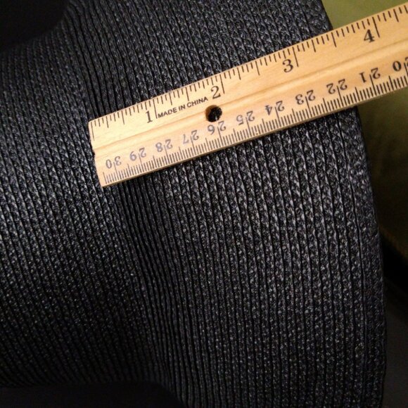 Black Flip Brim Summer Hat Woven Polypropylene IC 21 Inches - Picture 12 of 16